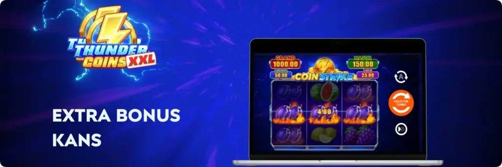 Het keuzemenu voor de Bonus Buy optie met prijzen voor de standaard en Super Bonus ronde.