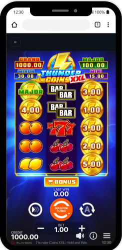 Startscherm Thunder Coins XXL